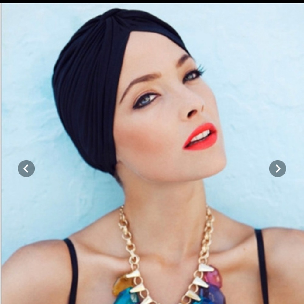 π΄π΄SOLDπ΄π΄2 black 1 pink πFashion Colorful Head Scarf Turban πΊπ - Picture 4 of 7